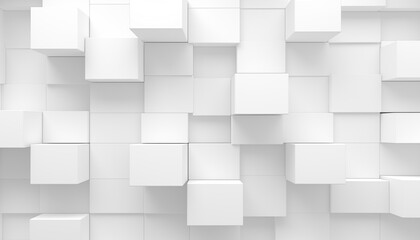 Abstract white background with rectangular and square patterns.