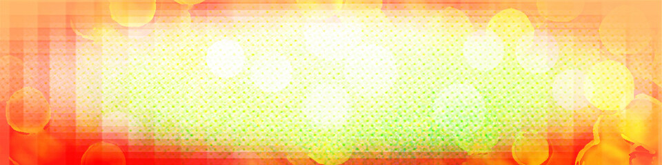 Yellow bokeh panorama background for banner, poster, event, celebrations and various design works