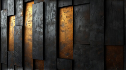 Wooden Panels Adornment on a Wall