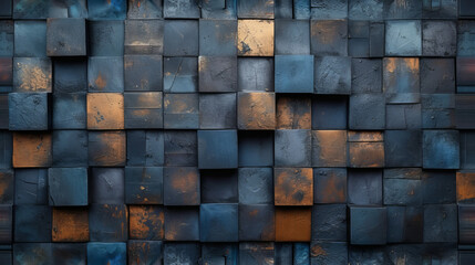 A Wall Composed of Colorful Squares
