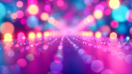 Sparkling Bokeh Lights on a Festive Background, Creating a Magical and Celebratory Atmosphere