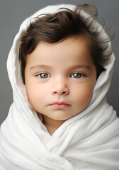 The beauty and innocence on a baby's face. Ai generated