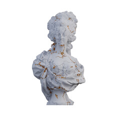 Obraz premium Marie Antoinette statue, 3d renders, isolated, perfect for your design