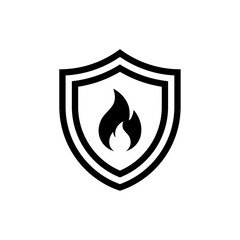 Shield with fire icon