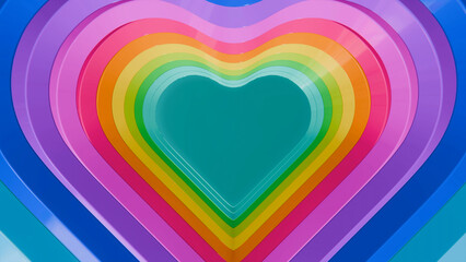 Rainbow Heart Tunnel: Valentine's Love