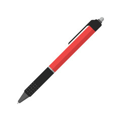 red ballpoint isolated on white