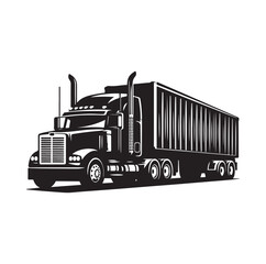 Truck vector icon illustration SILHOUETTE