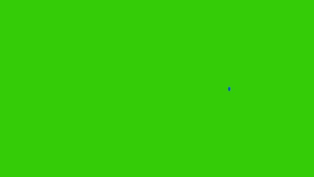 Animation of Water Cartoon on Green Background
