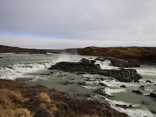 Urriĭafoss is a waterfall in Iceland located in the south of the country, on the course of the Þjórsá.
