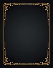 Luxury decorative golden frame. Retro ornamental frame, vintage rectangle ornaments & ornate border. Decorative wedding frames, antique museum image borders. Isolated vector icon