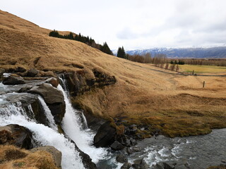 Gluggafoss is a waterfall in southern Iceland, specifically in the Fljótshlíð area