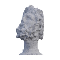 Head of a Giant  statue, 3d renders, isolated, perfect for your design