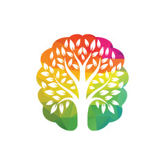 Brain tree logo concept design.