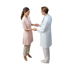 Businessman and Businesswoman Shaking Hands