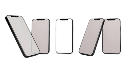 Realistic smartphone mockup. perspective mobile phone mockup similar to iphone with blank screen, Vector illustration