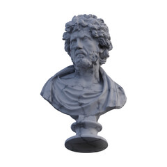 Philosopher  statue, 3d renders, isolated, perfect for your design
