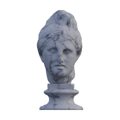 Apollo  statue, 3d renders, isolated, perfect for your design