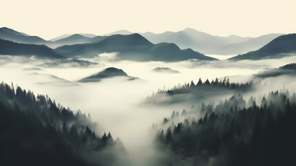 Obraz premium Forest background, vibrant trees