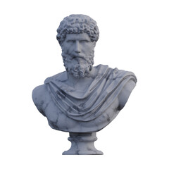 Obraz premium Lucius Auelius Verus statue, 3d renders, isolated, perfect for your design