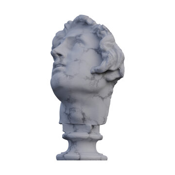 Alexander  statue, 3d renders, isolated, perfect for your design