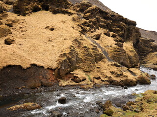 View on a mountain in the Southern Region of iceland