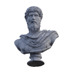 Obraz premium Lucius Auelius Verus statue, 3d renders, isolated, perfect for your design