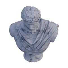 Obraz premium Lucius Auelius Verus statue, 3d renders, isolated, perfect for your design