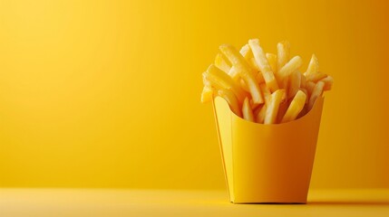 the simplicity and indulgence of classic potato fries. large copyspace area