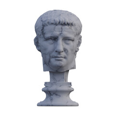 Claudius  statue, 3d renders, isolated, perfect for your design