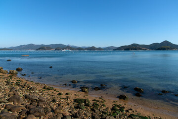 seascape at the seaside on a sunny day