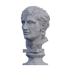 Obraz premium Menander statue, 3d renders, isolated, perfect for your design