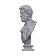 Antoninus Pius  statue, 3d renders, isolated, perfect for your design