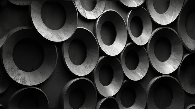 Stack of Steel Pipes