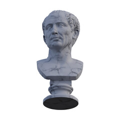 Farnese Caesar  statue, 3d renders, isolated, perfect for your design