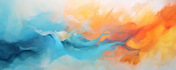 Fototapeta premium Abstract oil painting with colorful background, impressionistic style. Modern surrealist art, ideal for wall decor or posters.