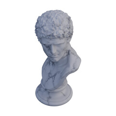 Head of a Man  statue, 3d renders, isolated, perfect for your design