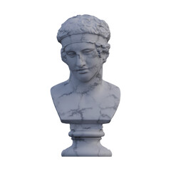 Fototapeta premium Diadumenos statue, 3d renders, isolated, perfect for your design