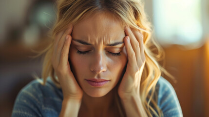 Obraz premium Chronic headache , migraine