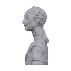 Fototapeta premium a young girl statue, 3d renders, isolated, perfect for your design