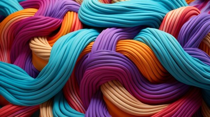 Textile created through interlocking loops, commonly referred to as knit fabric. - obrazy, fototapety, plakaty
