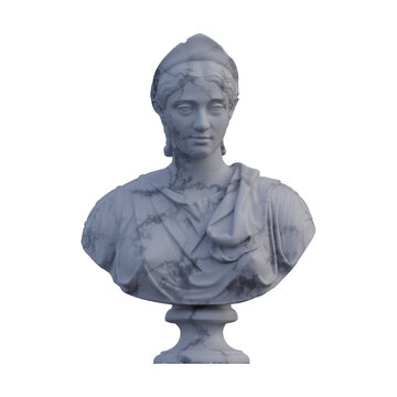 Julia Cornelia Paula  statue, 3d renders, isolated, perfect for your design