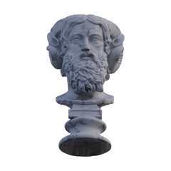 Zeus Ammon  statue, 3d renders, isolated, perfect for your design