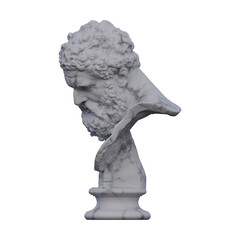 Obraz premium Farnese Hercules statue, 3d renders, isolated, perfect for your design