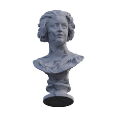 Fototapeta premium Costanza Bonarelli statue, 3d renders, isolated, perfect for your design