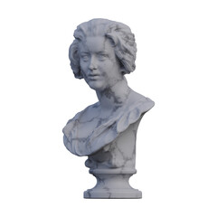 Obraz premium Costanza Bonarelli statue, 3d renders, isolated, perfect for your design