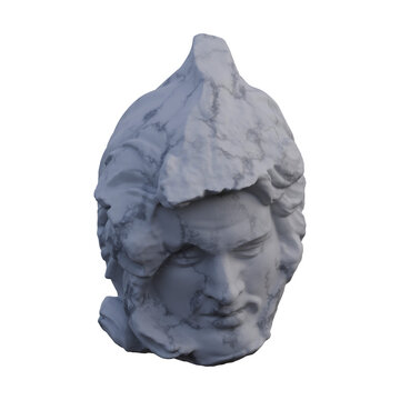 recommend clip art: Dying Persian  statue, 3d renders, isolated, perfect for your design