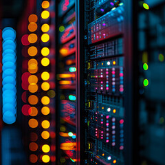 Close up Photograph of Server Rack