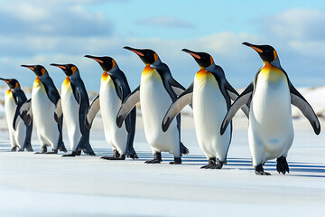 Fototapeta premium Group of King Penguins