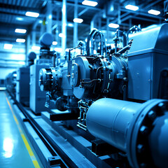Fototapeta premium Industrial Generator in Factory