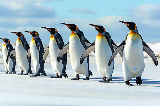 Group of King Penguins